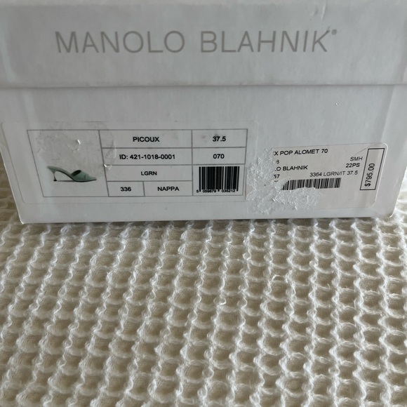 *BRAND NEW NEVER WORN* Manolo Blahnik Picoux 70 Leather Sandals - Picture 4 of 5